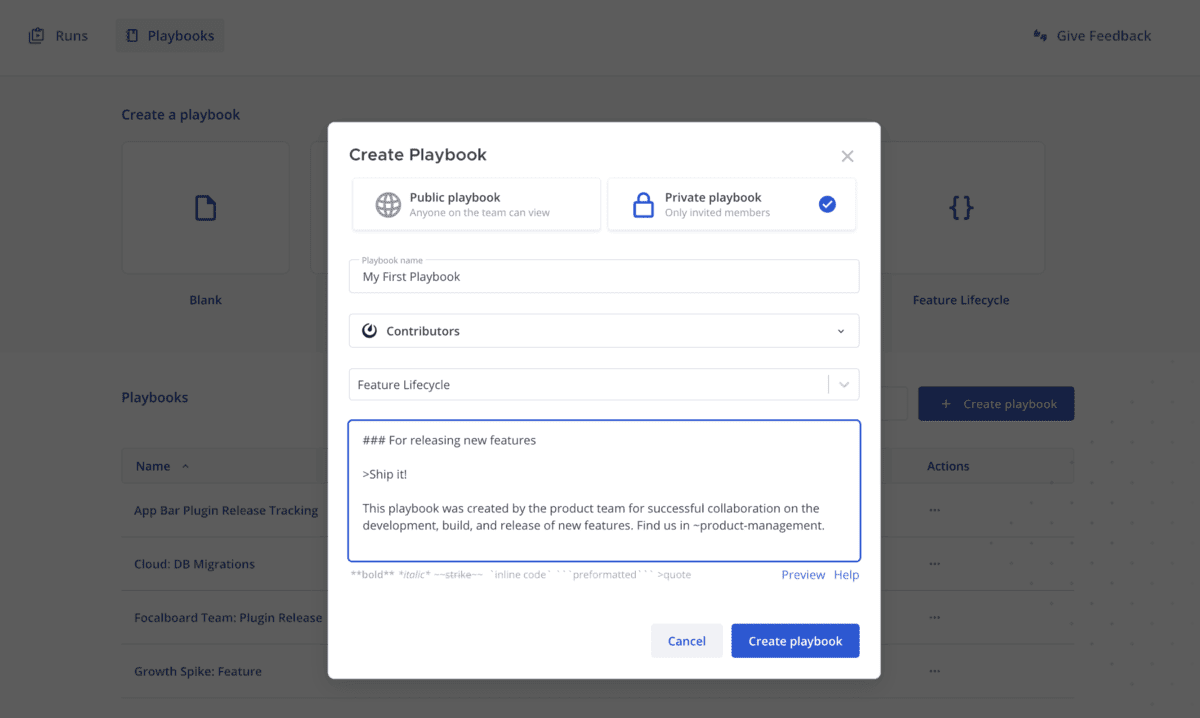 Structure and monitor team processes with playbooks in Mattermost