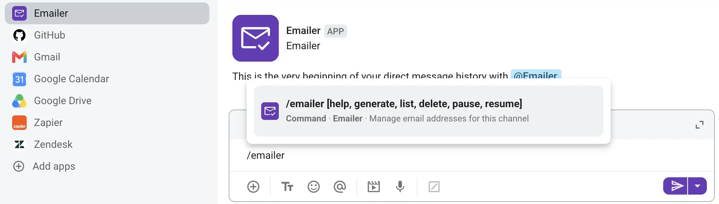 Keeping emails accessible within a Pumble workspace