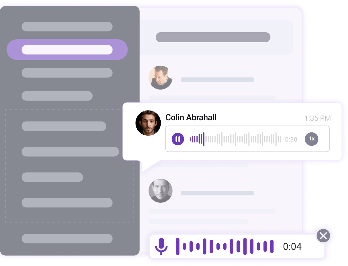 Record voice and video messages