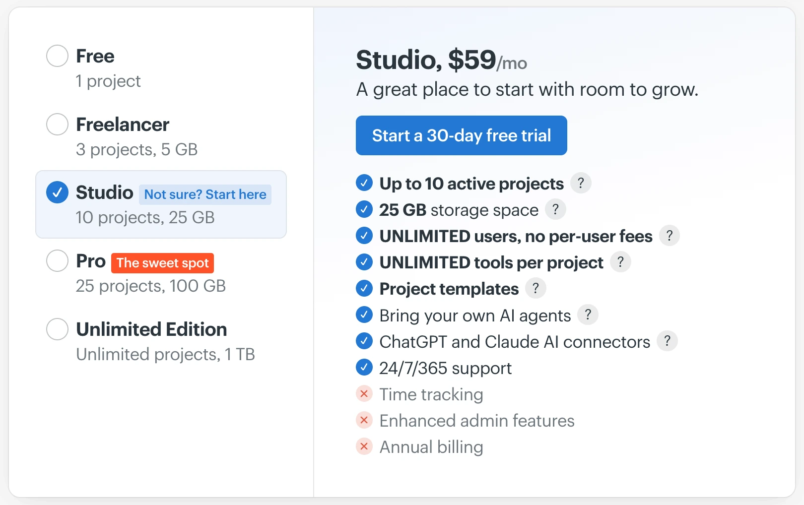 Basecamp pricing