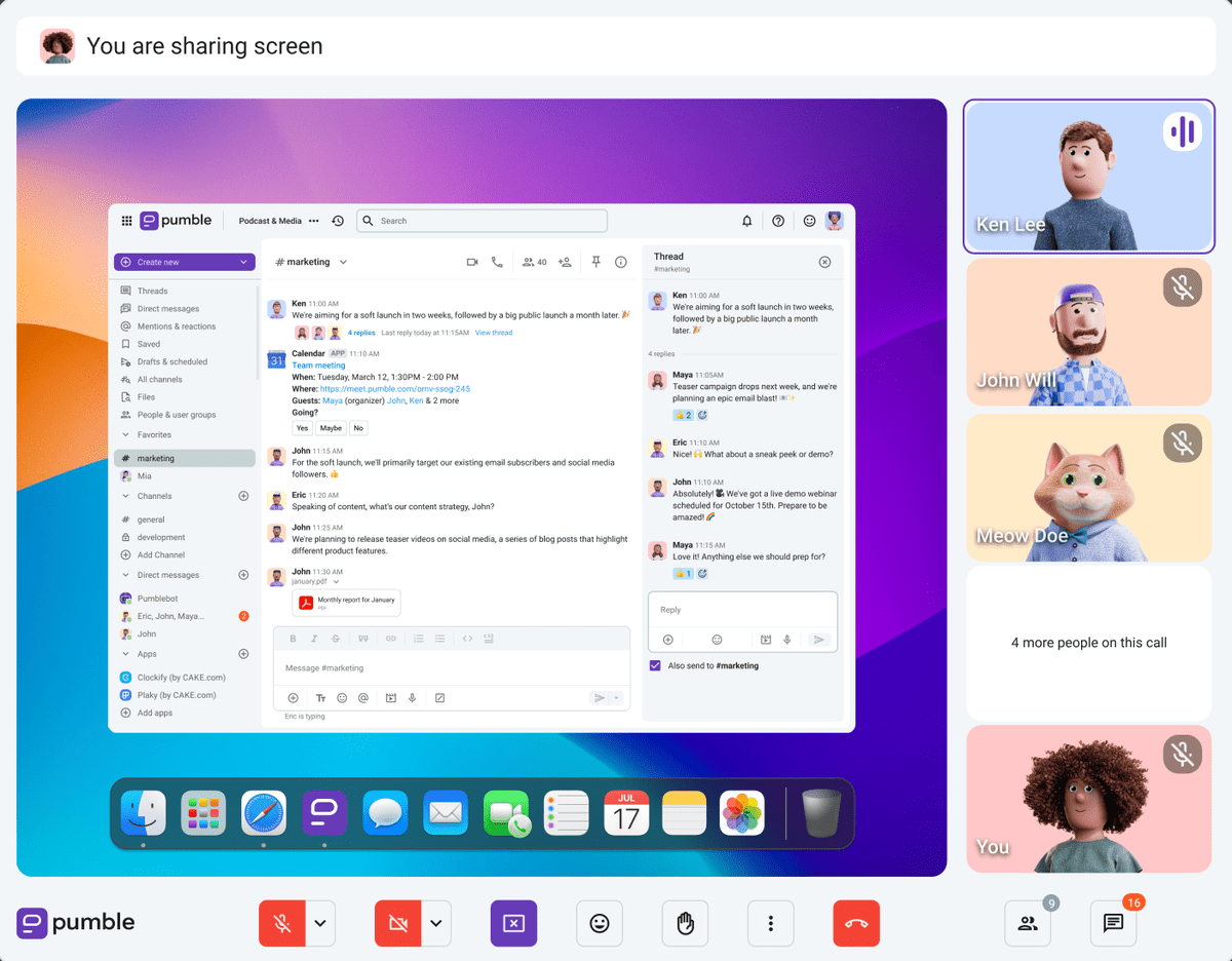 Hold training sessions, share resources and materials, and ensure productivity — Pumble makes onboarding easy