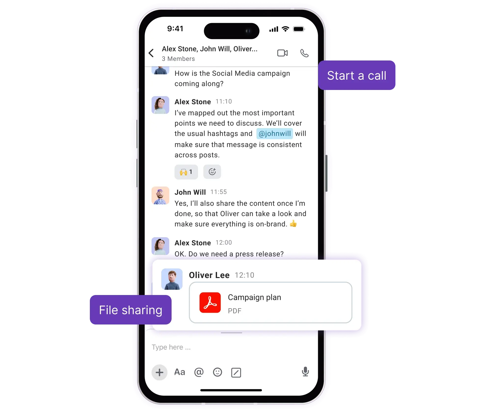 Pumble mobile messaging