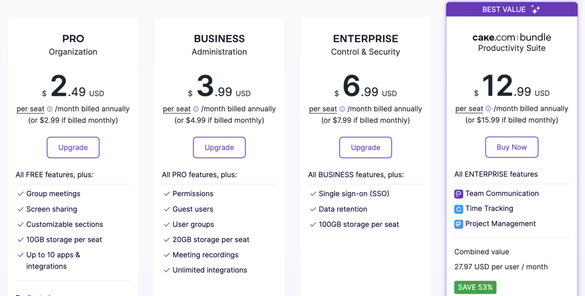 Pumble pricing