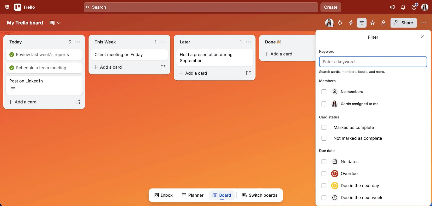 Trello boards