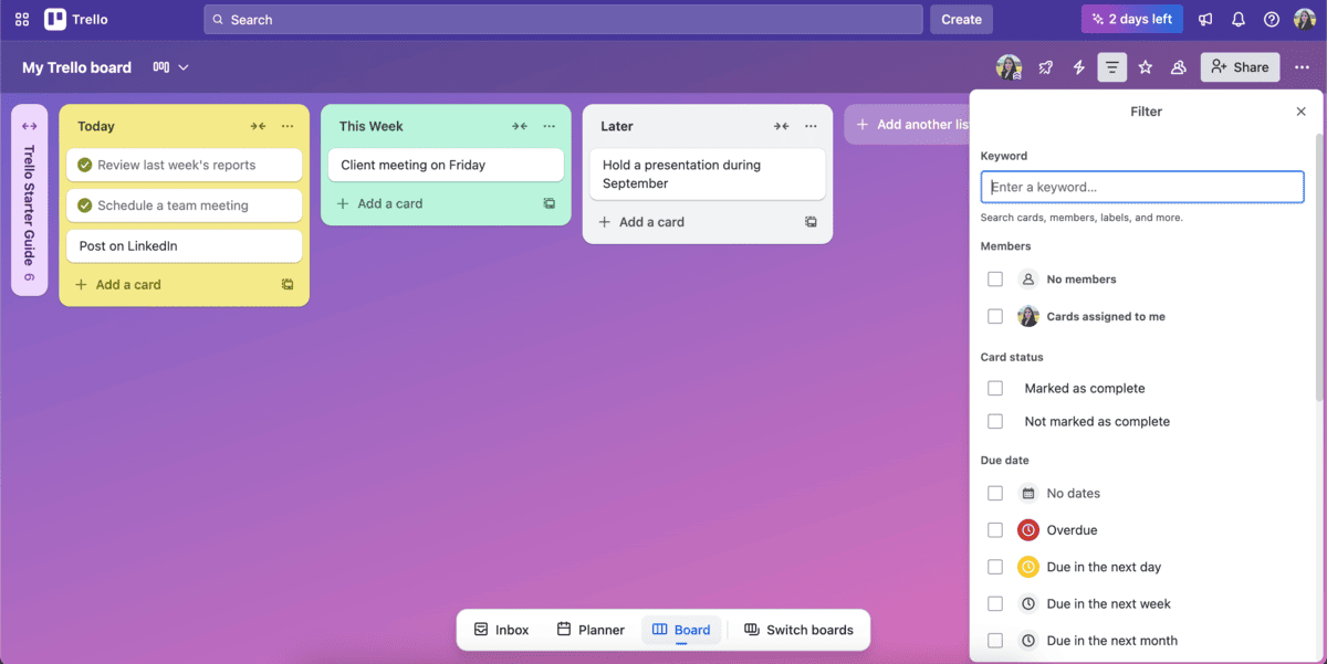 Trello boards
