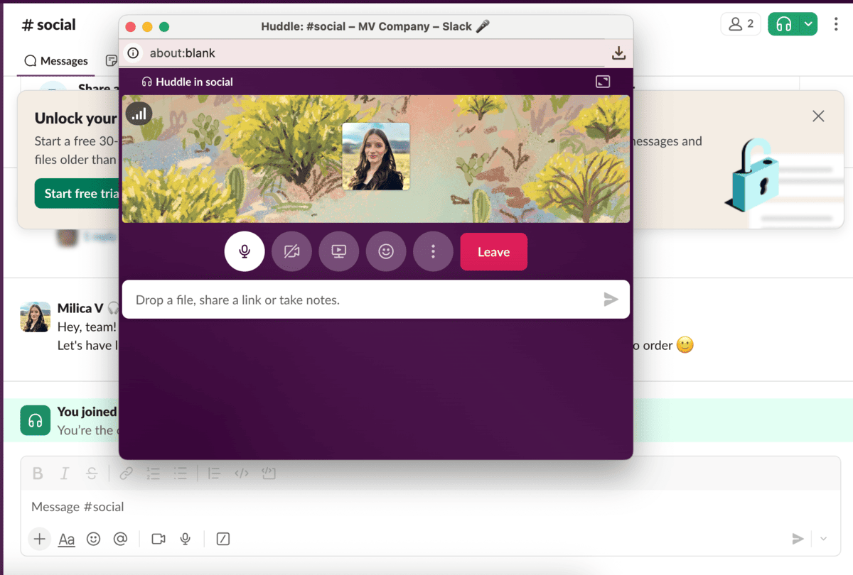 Slack Huddle