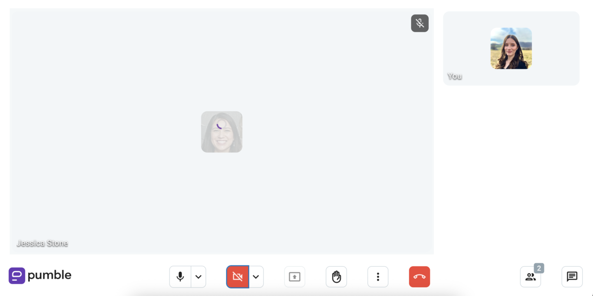 Pumble 1-on-1 video call
