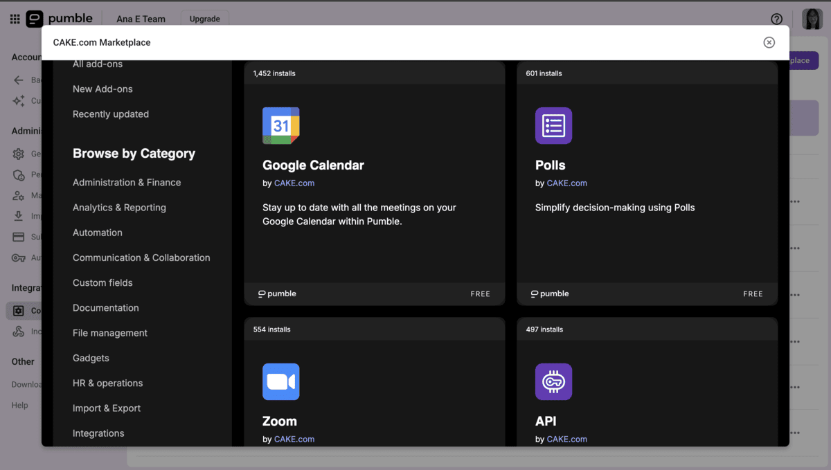 CAKE.com marketplace catalogue