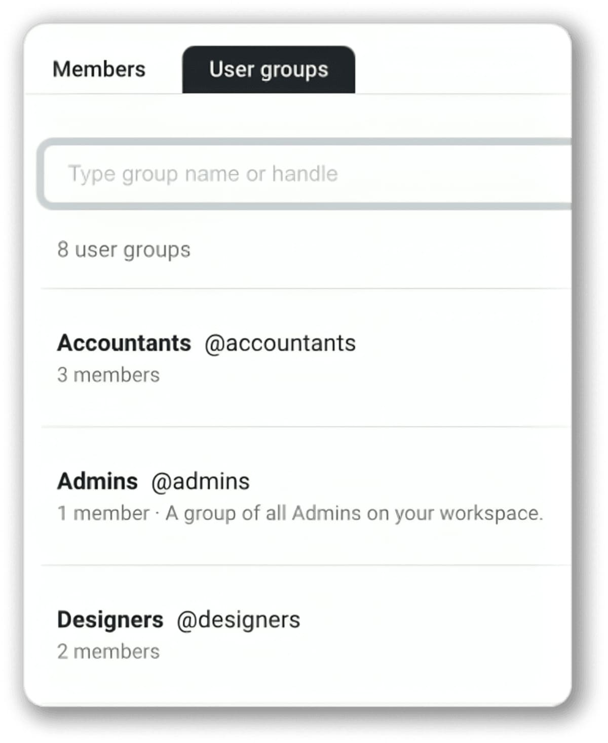 Create user groups and organize your teams
