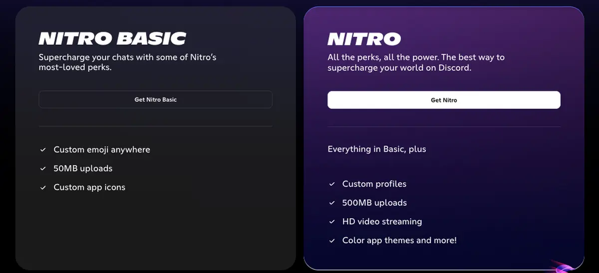 Discord’s paid pricing plans