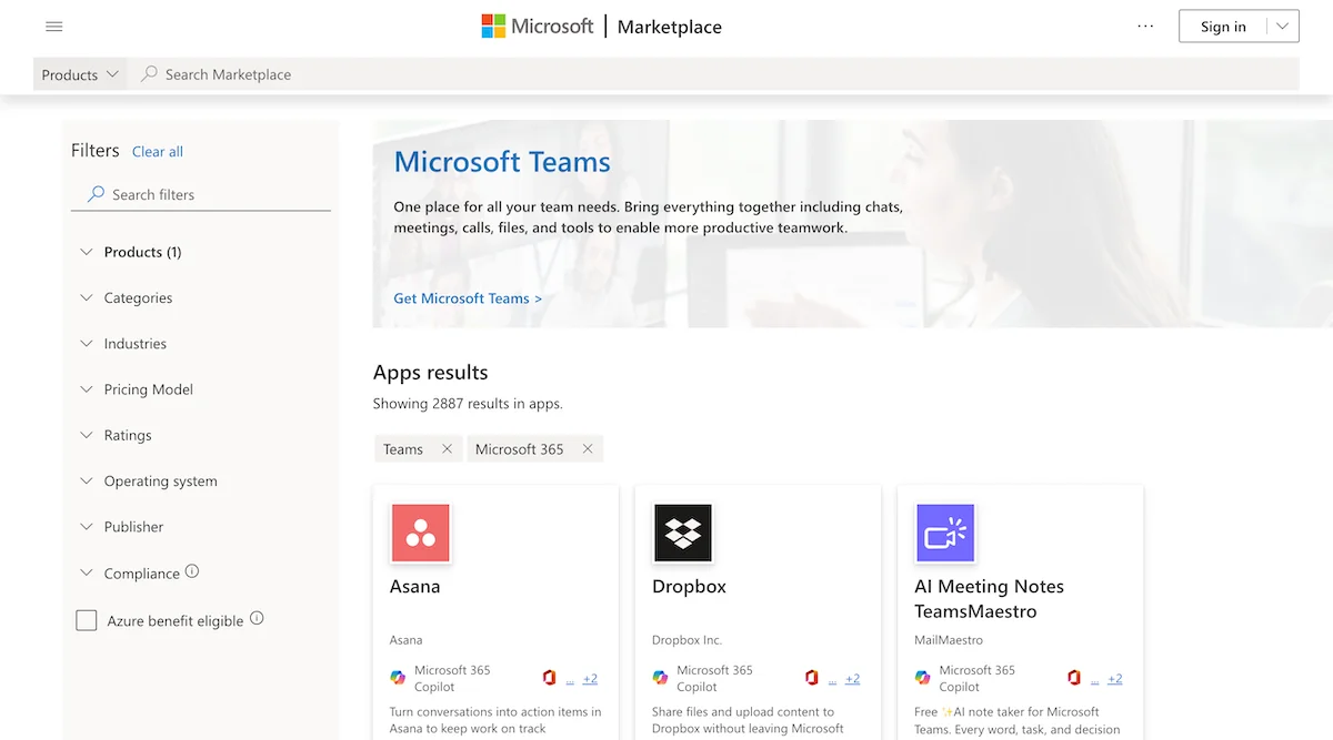 Microsoft Marketplace