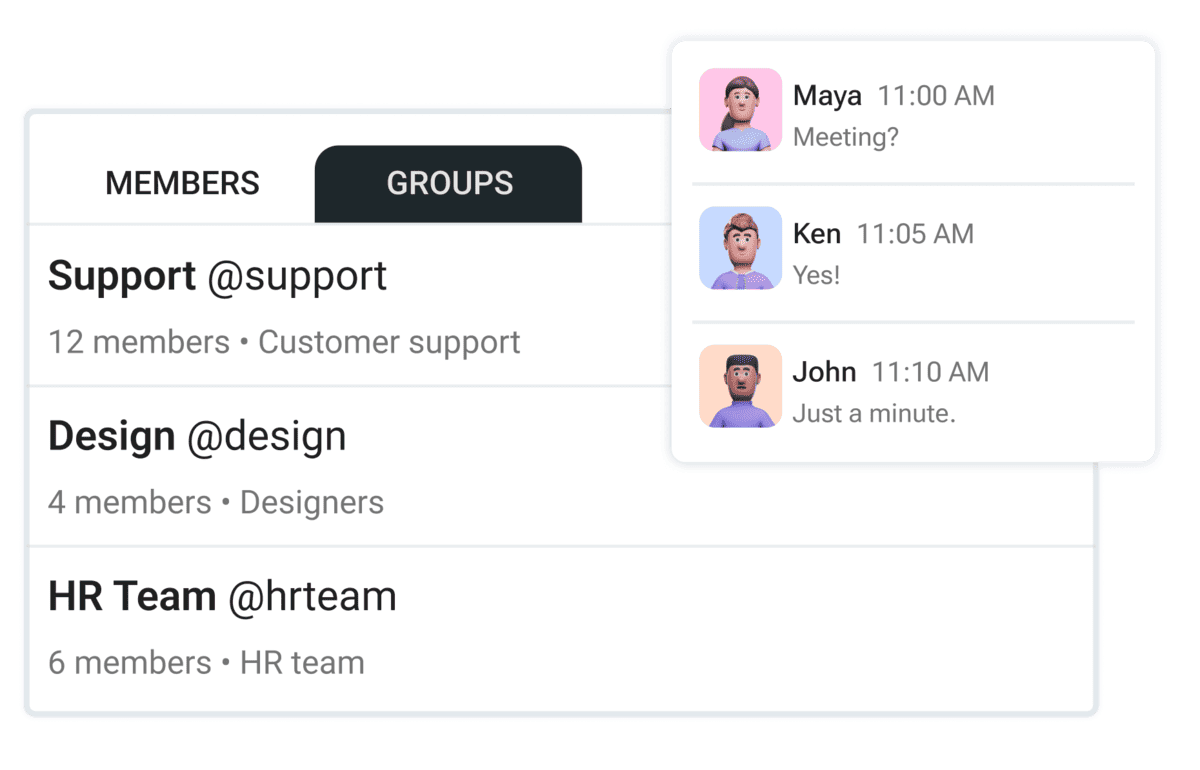 Structure your team collaboration with user groups
