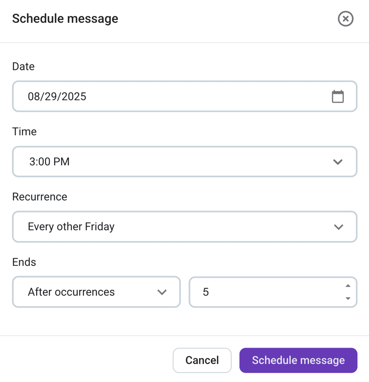 Use messages for reminders, not meetings
