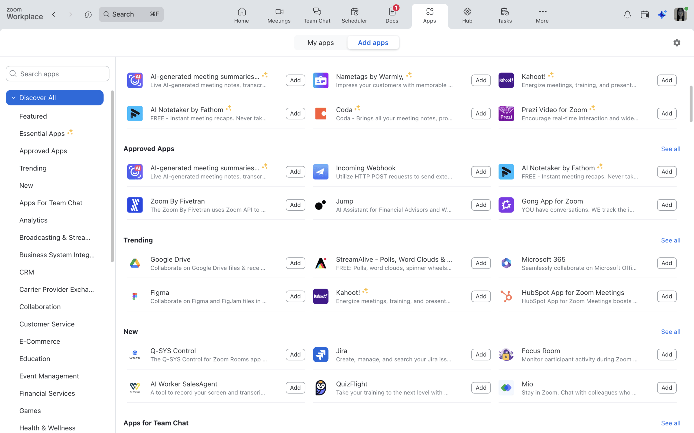 Zoom app marketplace  