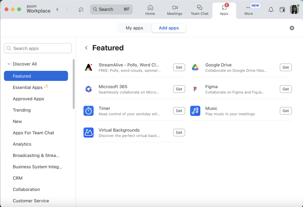 Zoom marketplace