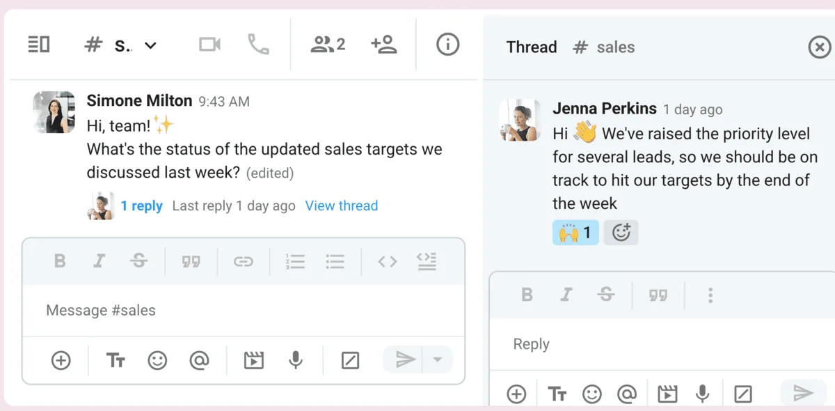 Post status updates in a Pumble channel