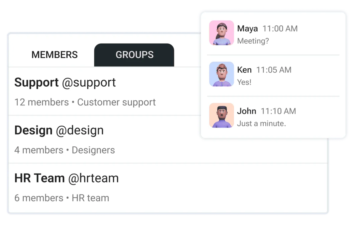 Structure your team collaboration with user groups