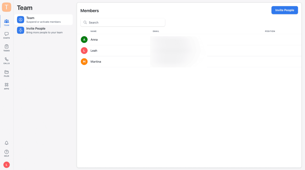Chanty’s interface is known for its signature simplicity