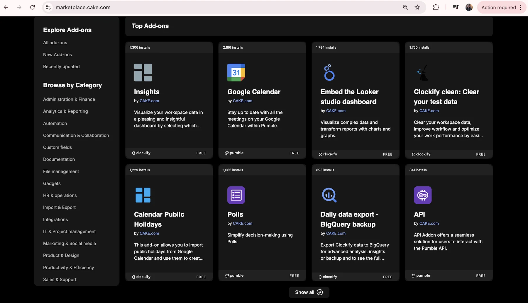 Explore the CAKE.com Marketplace & find (or build) the apps you need