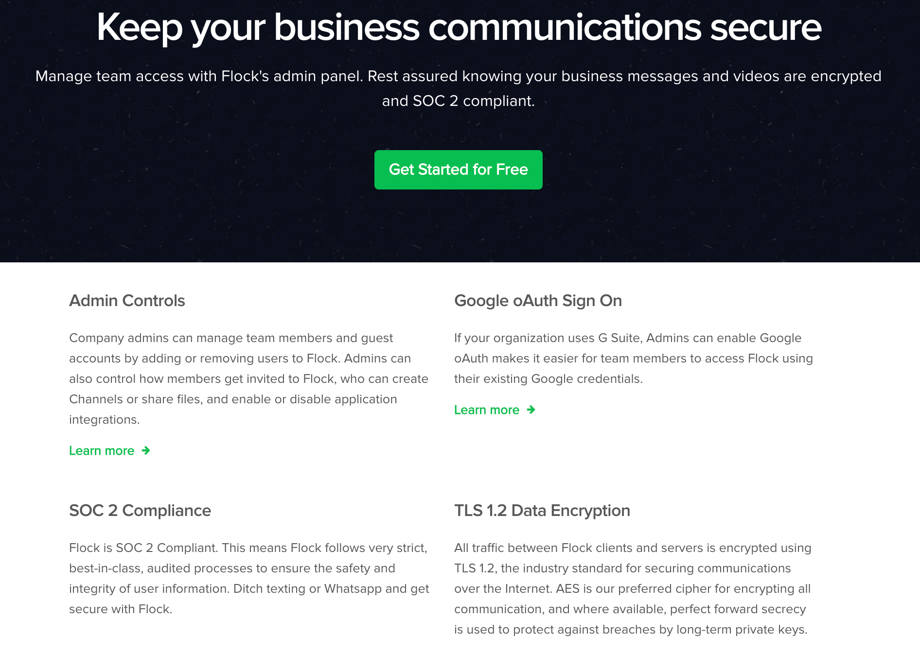 Flock's security