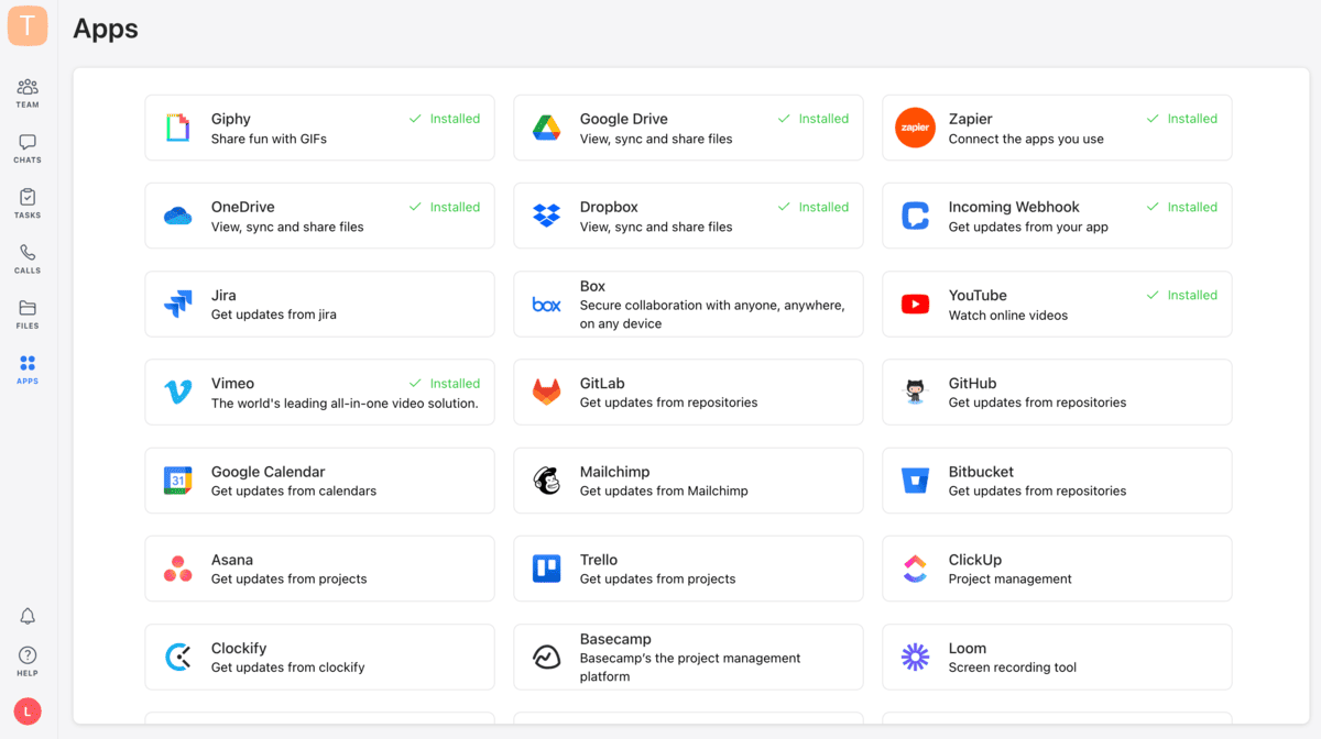 Get more done in Chanty with integrations