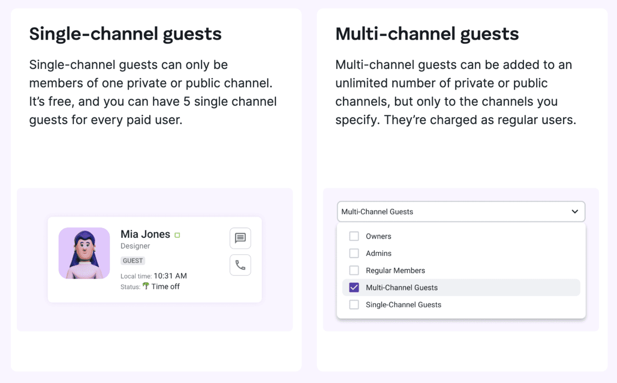 Invite single-channel and multi-channel guests in Pumble
