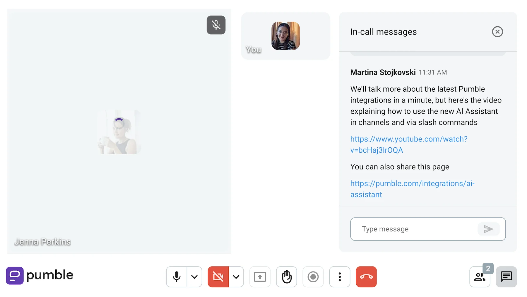 Teams achieve more with Pumble’s video and audio calls