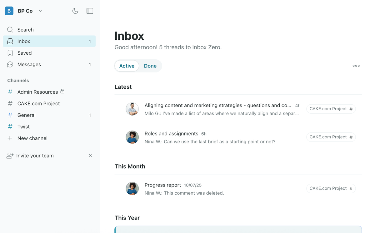 Twist interface