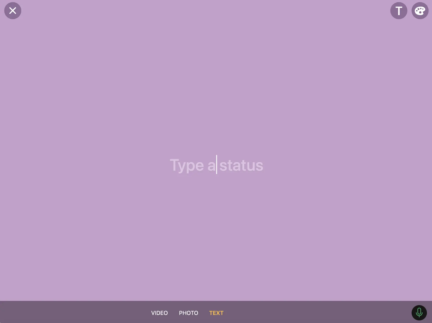 Creating a WhatsApp text status