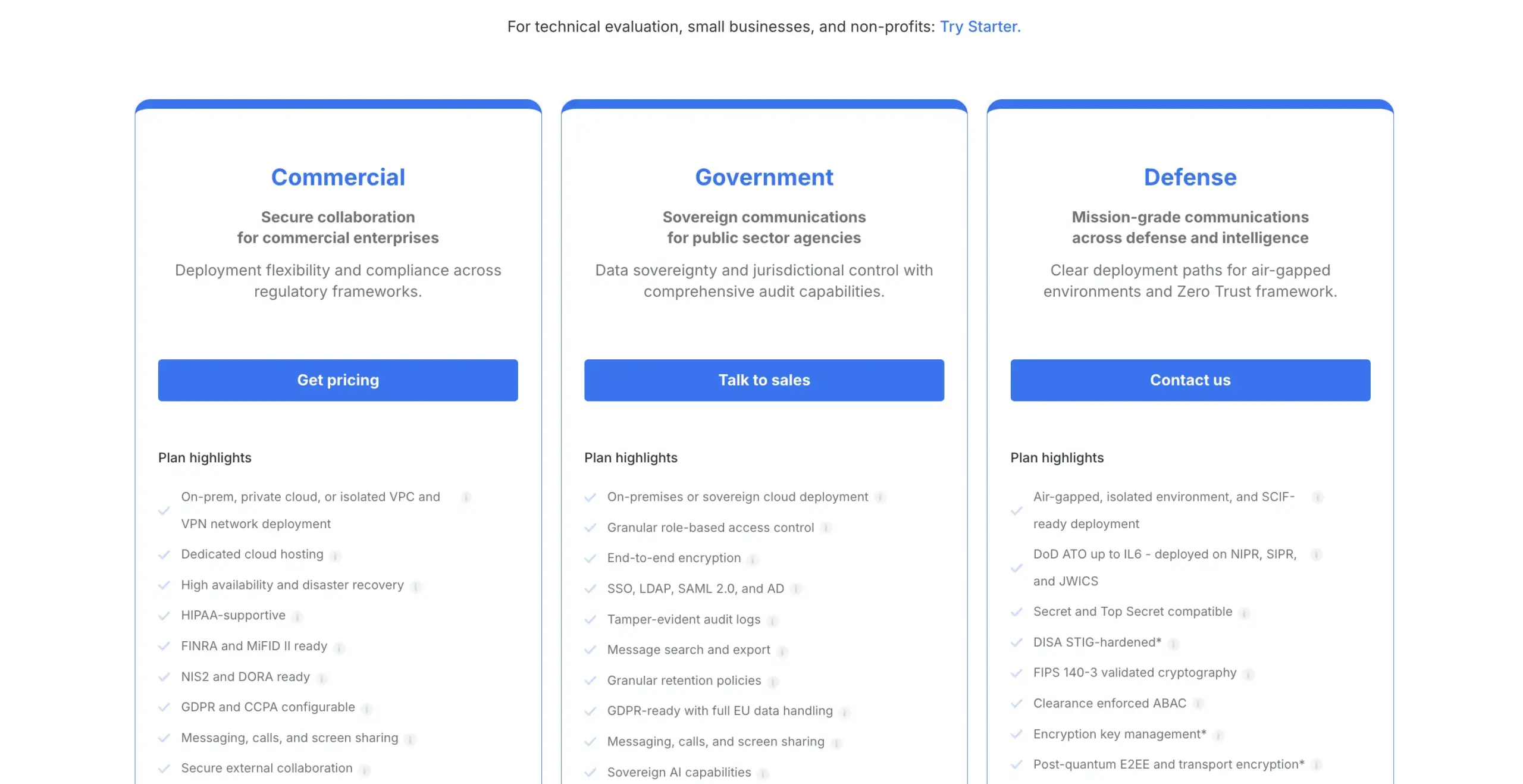 Rocket.Chat pricing plans