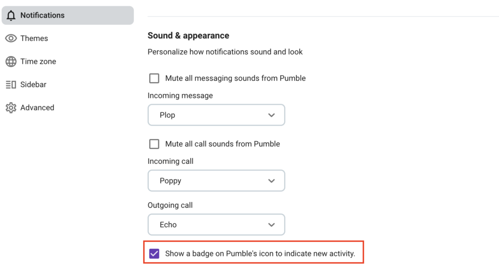 Notification Guide - Pumble Help