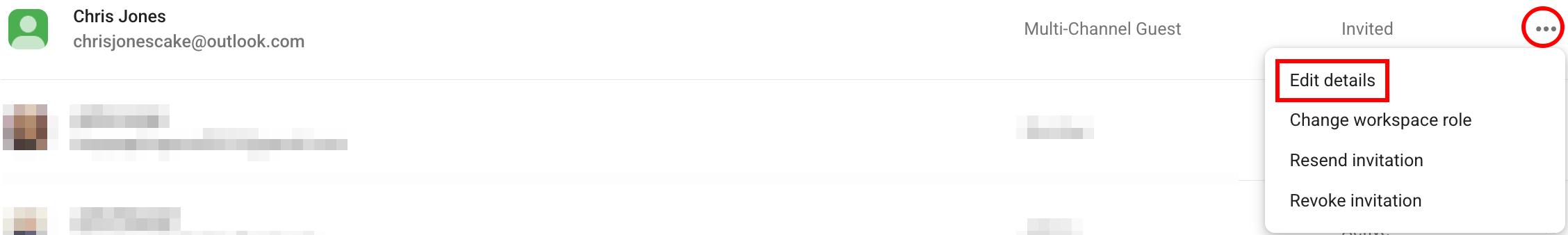 Edit guest user details