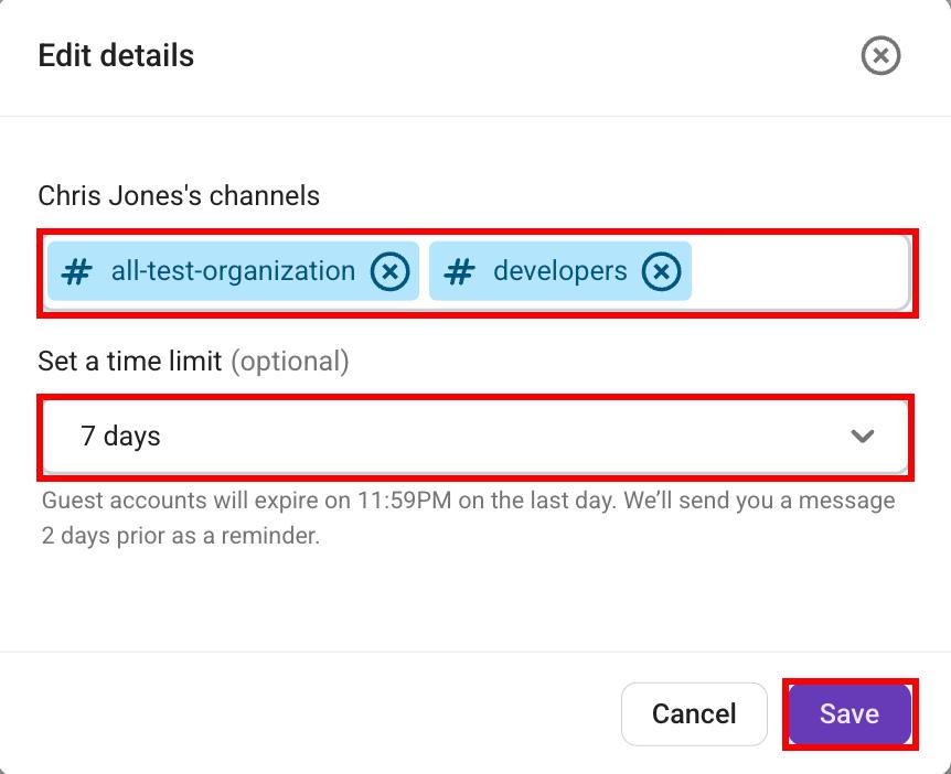 Edit user details