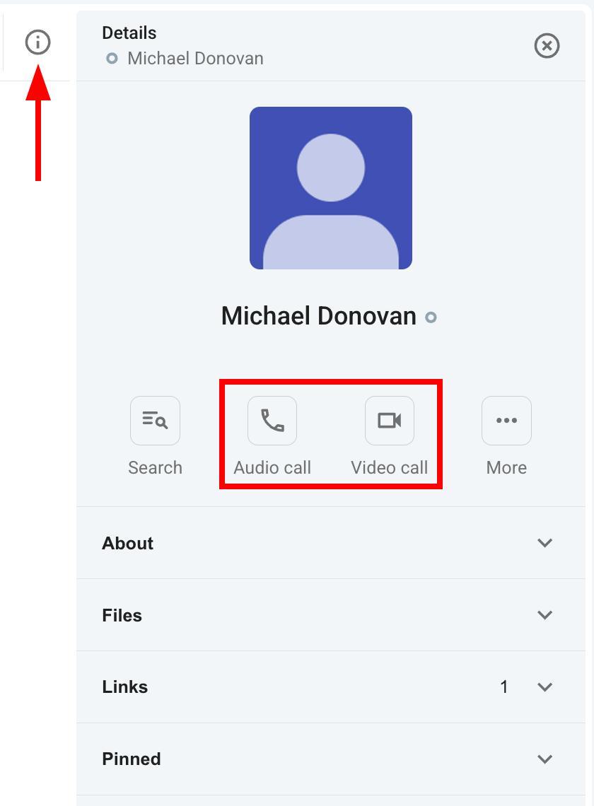 calls from information page