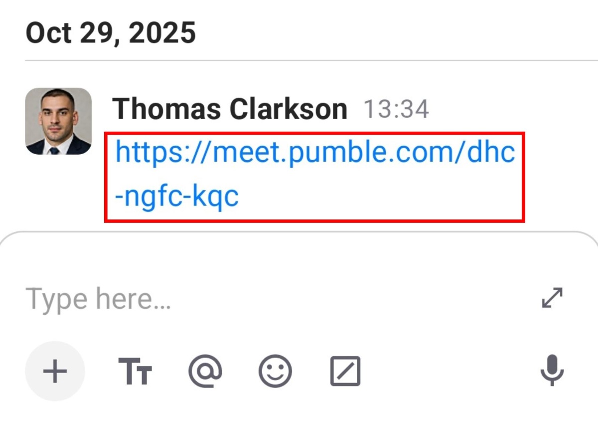 meeting link android