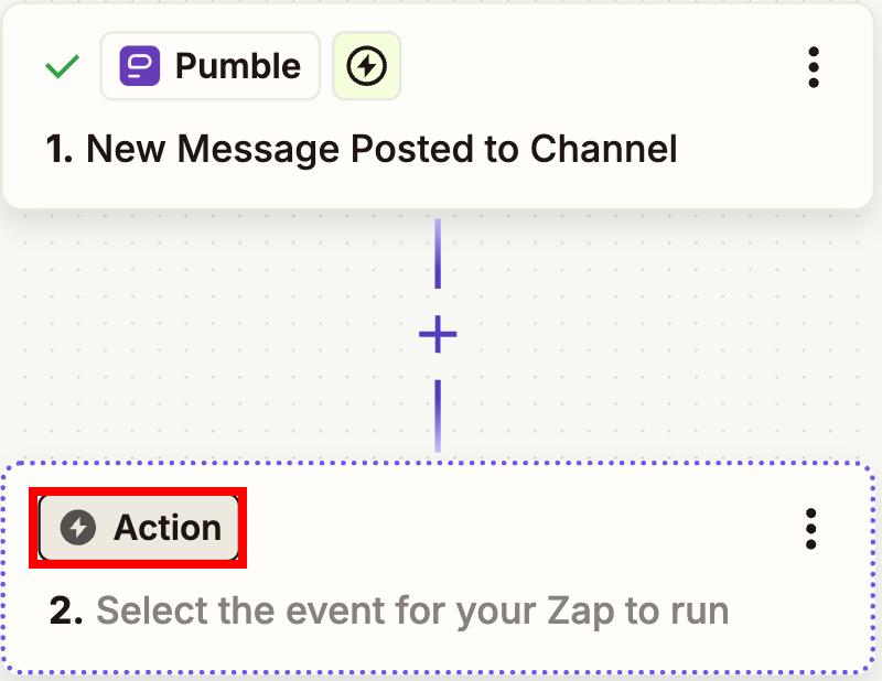open zapier action