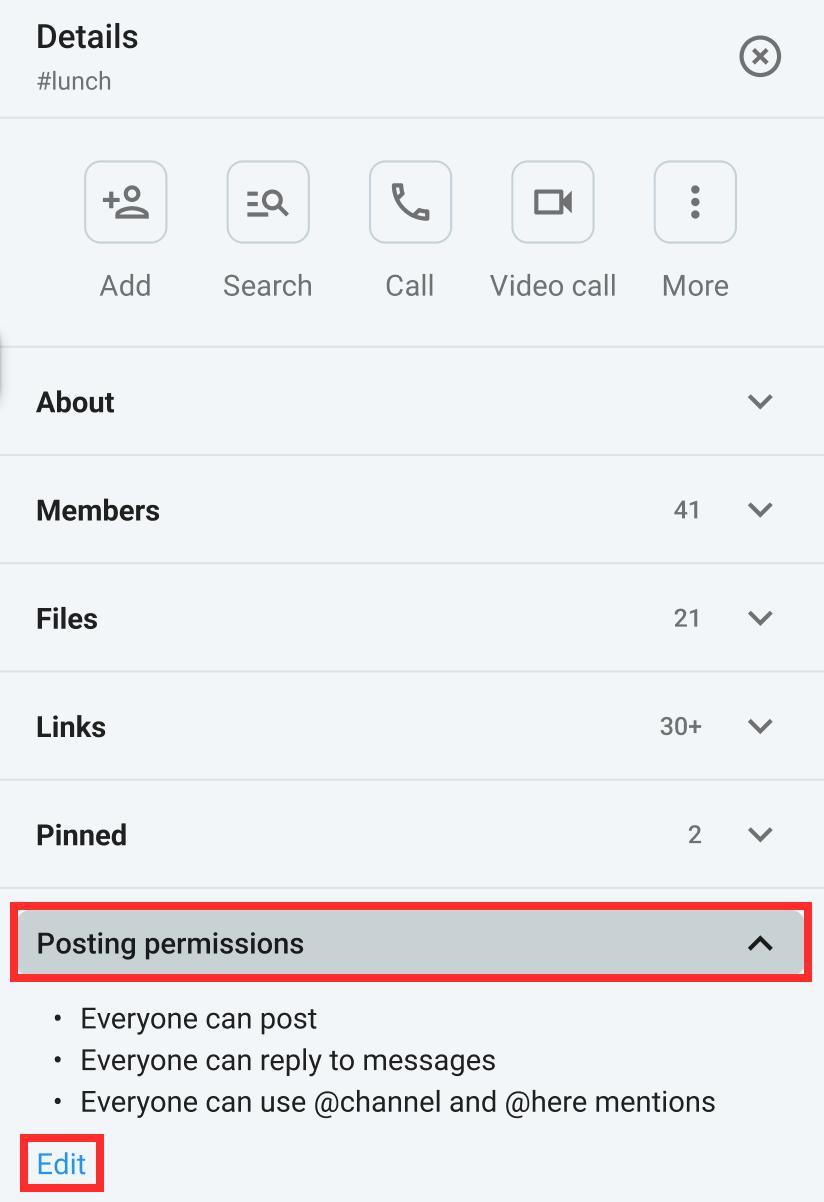 Edit posting permissions