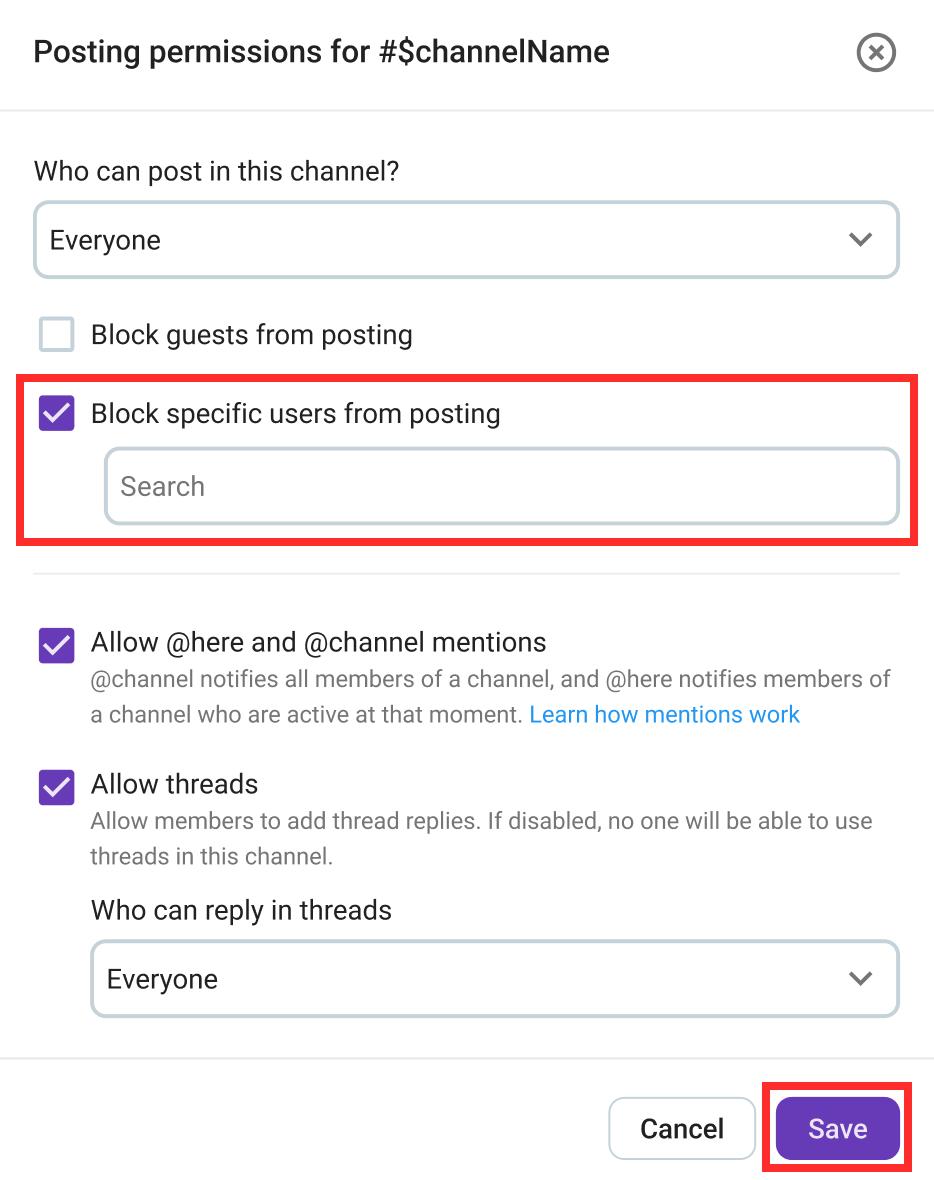 block people from posting permissions