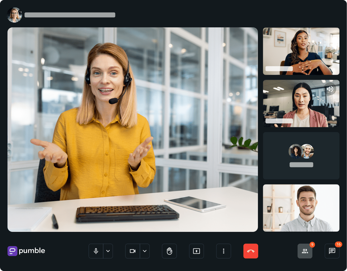 Pumble video conferencing
