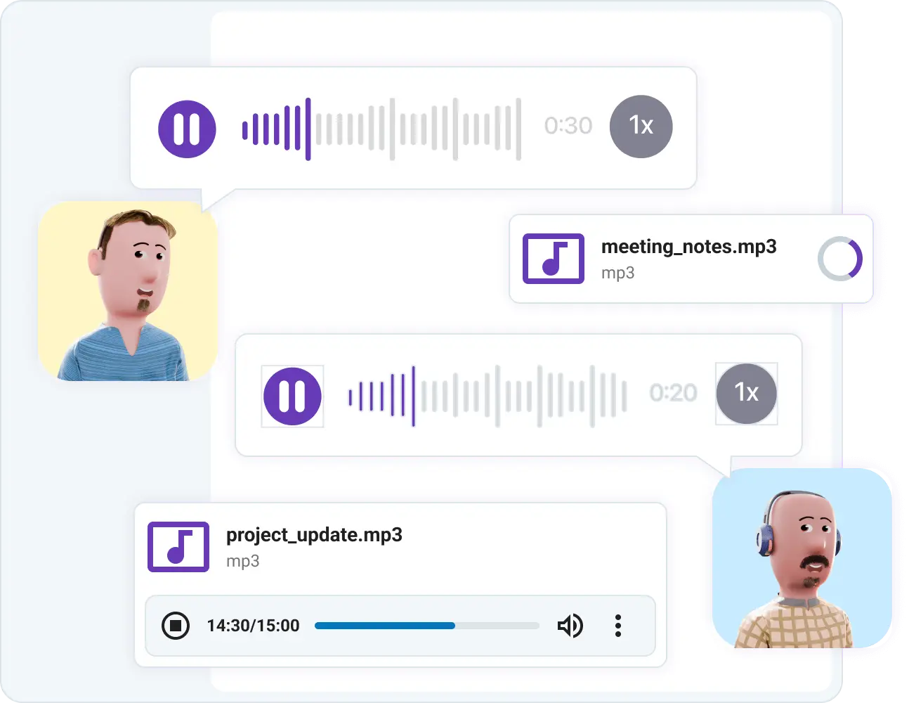 Send voice messages in Pumble