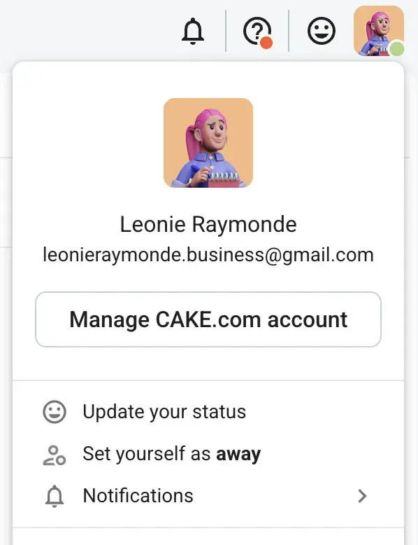 Update your status in Pumble