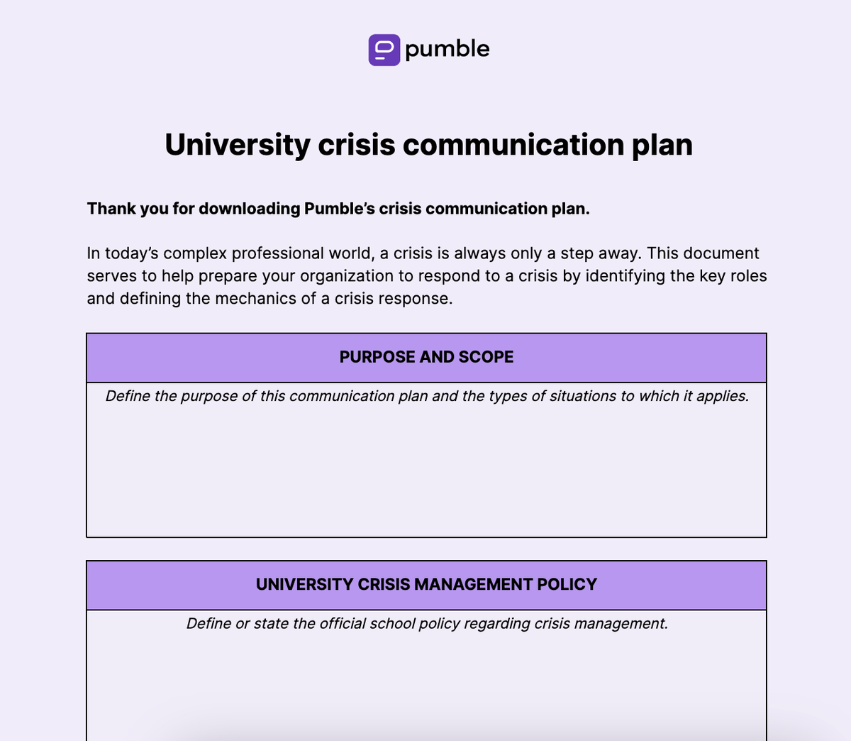 University crisis communication plan-min