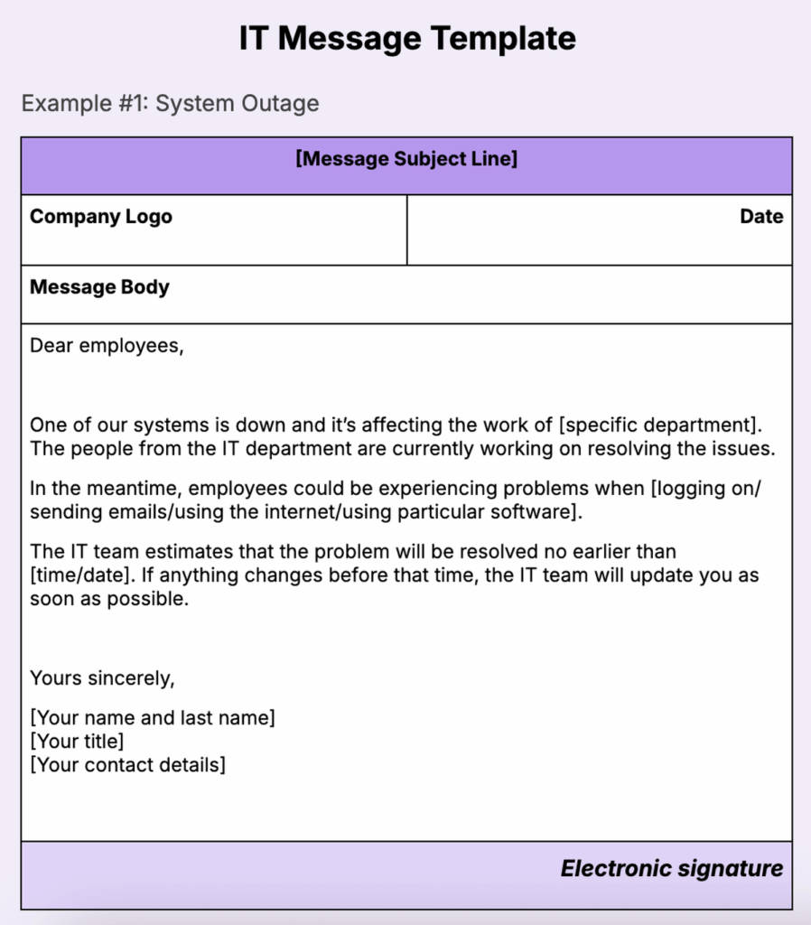 28 Internal Communication Message Templates & Worksheets