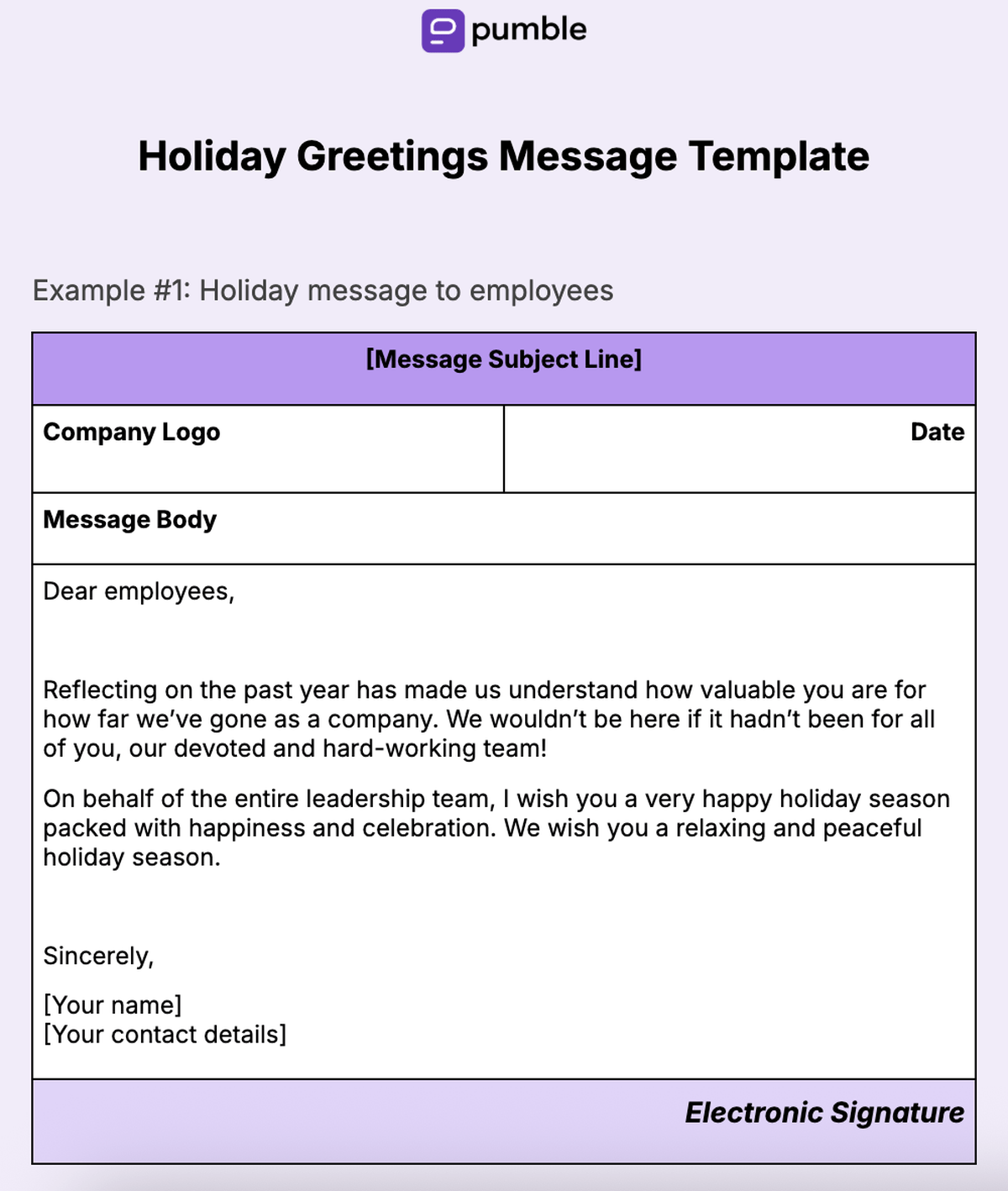 23. Holiday Greetings Message Template-min
