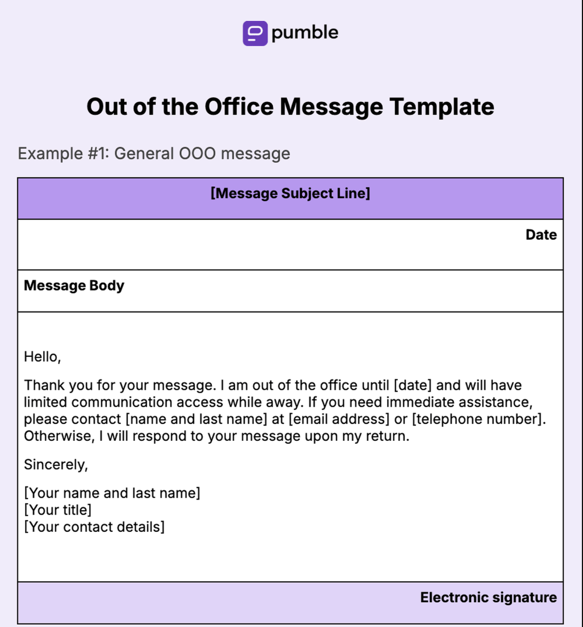 24. Out of the Office Message Template -min