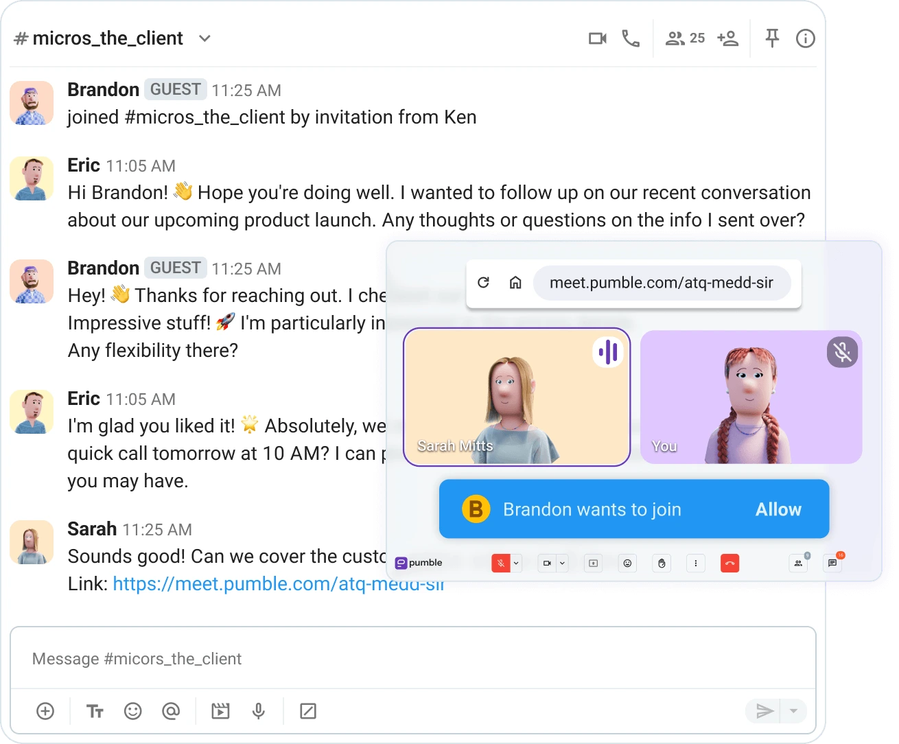 Centralizing customer interactions in Pumble