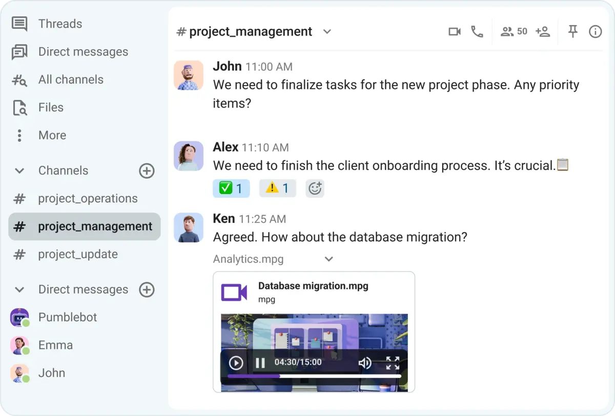 Centralize your project management in Pumble