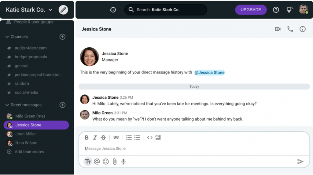 Team Communication Chat Examples Productive Team Collaboration: Best Practices