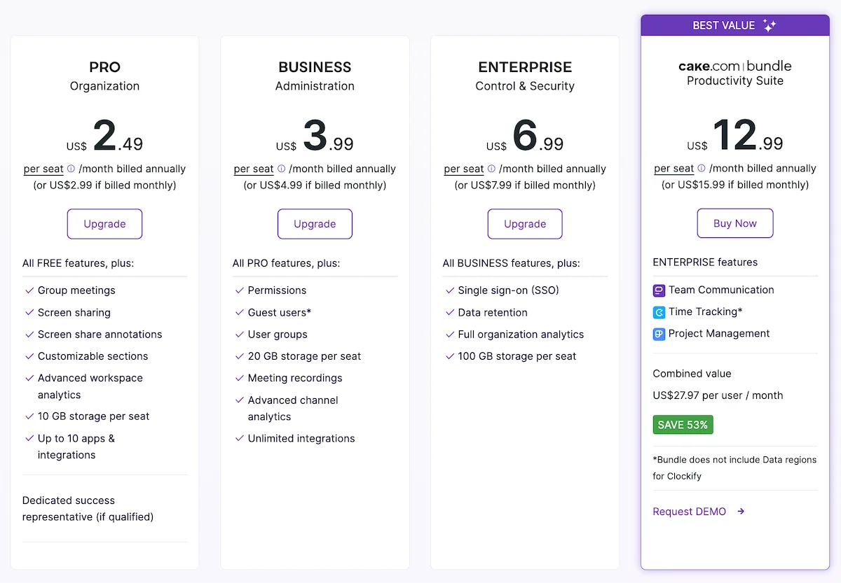 Pumble pricing