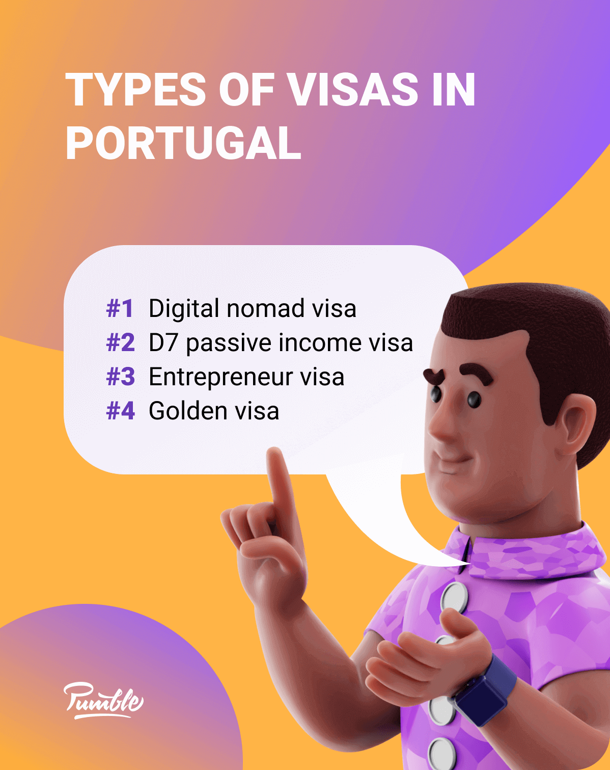 There are 4 different types of visas that digital nomads can apply for in Portugal
